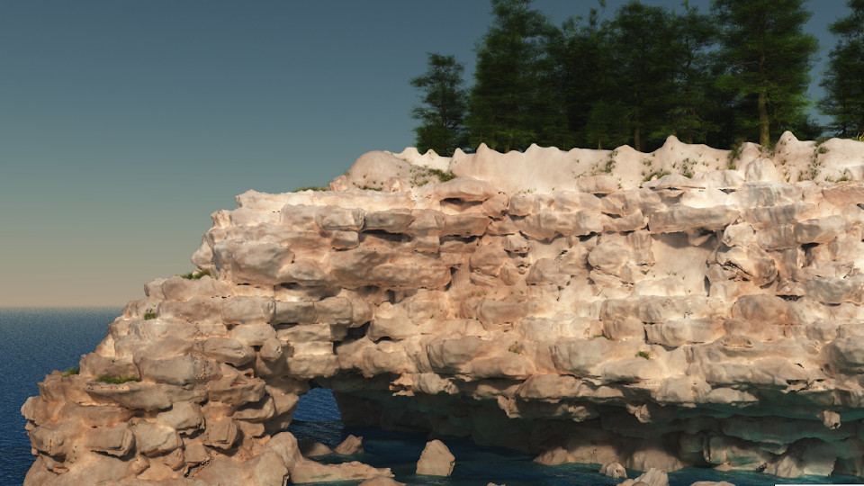 Modeling Rocky Scenery using Implicit Blocks