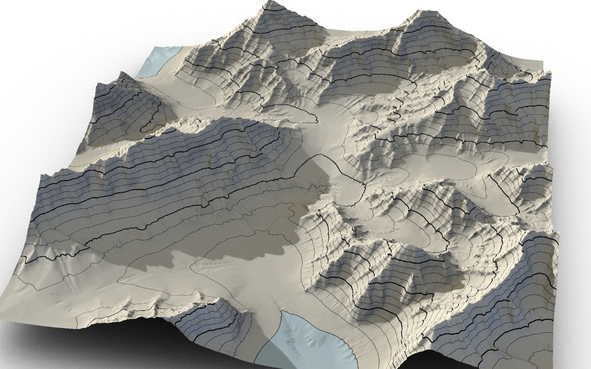 Terrain Synthesis and Authoring based on Iso-Contours